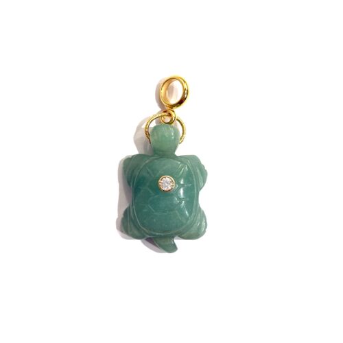 TARA pendant turtle in Aventurine by Sande Paris bijou