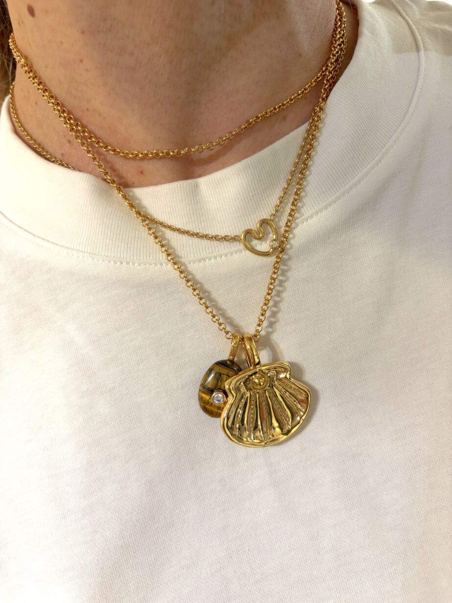 Sautoir chaine maille Jaseron Long chain Necklace by SANDE PARIS. Sautoir chaine maille Jaseron Long chain Necklace by SANDE PARIS