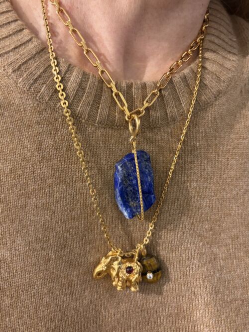 Pendentif Lapis Lazuli Pendant by Sande Paris jewelry 2