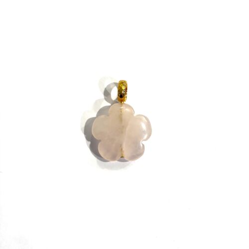 Pendentif Lucky Rose en quartz rose pendant lucky in pink quartz by Sande Paris