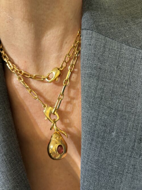 Collier Sande 2 plaqué or Necklace SANDE 2 gold plated 2 lengths