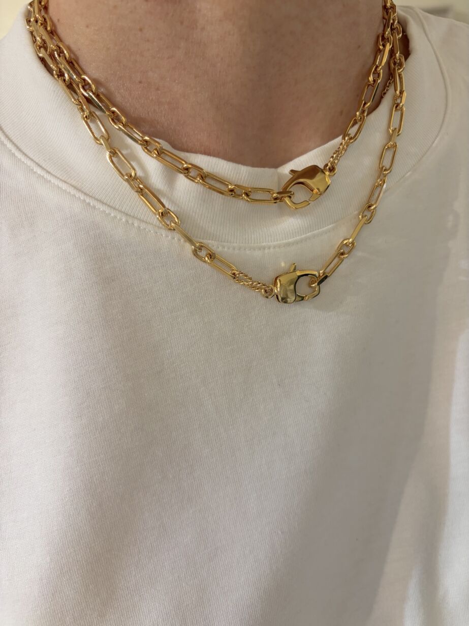Collier Sande 2 plaqué or Necklace SANDE 2 gold plated 2 lengths