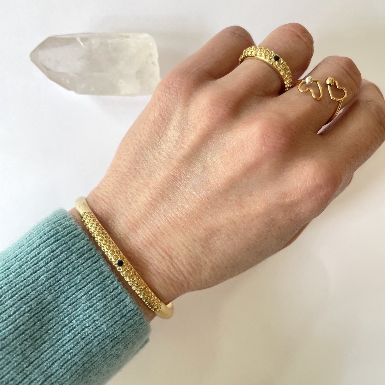 LULU spinel bangle bracelet jonc by Sande Paris bijoux Jewelry