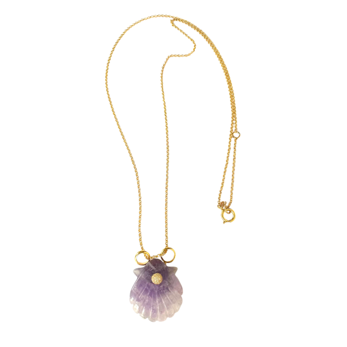 Amethyst Minorque long necklace