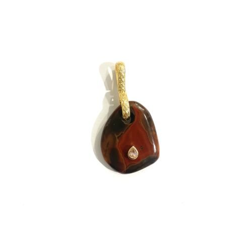 Agate Fire Pendant pendentif by Sande Paris