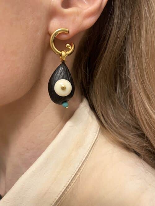 BO earrings BROWN COCO by SANDE PARIS