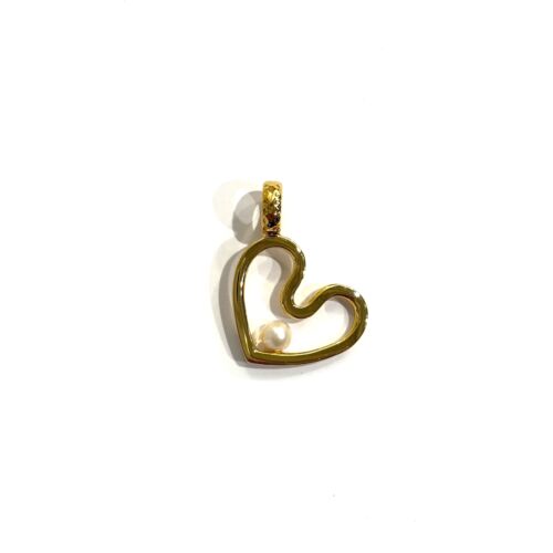 Pendentif XS COEUR amoureux perle Pendant Heart in lmove XS size by Sande Paris bijoux jewelry