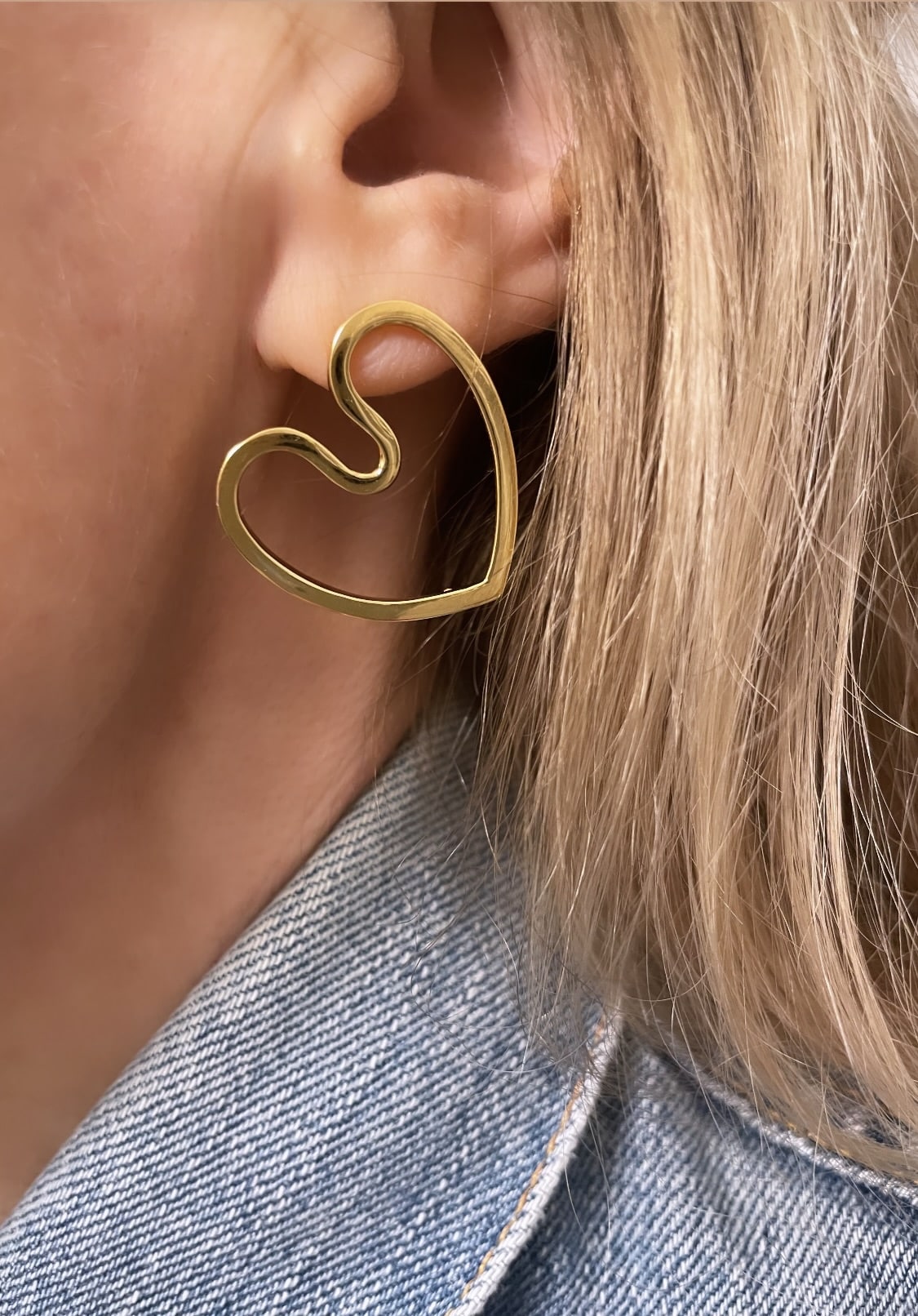 Boucles d'oreilles earrings size M COEUR AMOUREUX by Sande Paris.