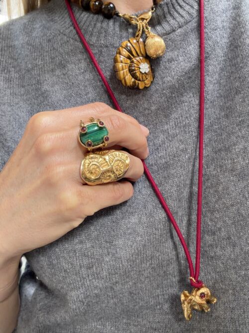 Bague Ring JOY Malachite by SANDE PARIS bijoux jewel