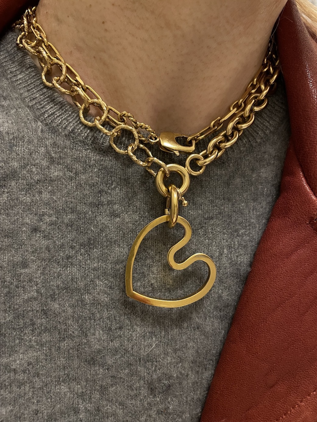 Collier necklace ANOUCK COEUR AMOUREUX by SANDE PARIS JEWEL BIJOUX.