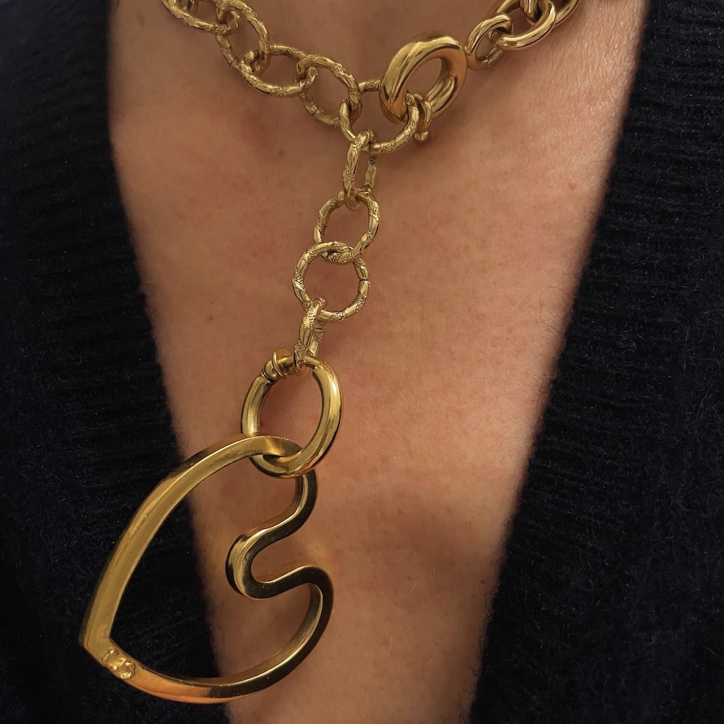 Collier necklace ANOUCK COEUR AMOUREUX by SANDE PARIS JEWEL bijoux paris
