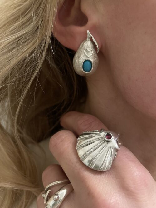 Boucles d'oreilles LOUISE argent Earrings Louise sterling silver by SANDE PARIS bijou jewel