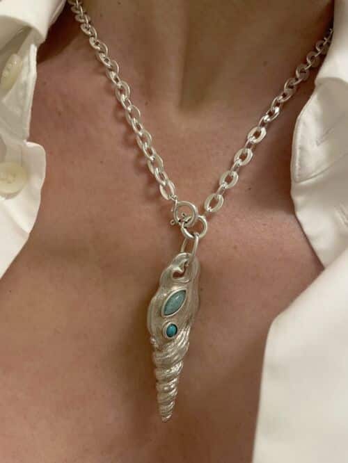 Necklace Collier SYRACUSE Sterlin Silver Argent by Sande Paris bijoux.