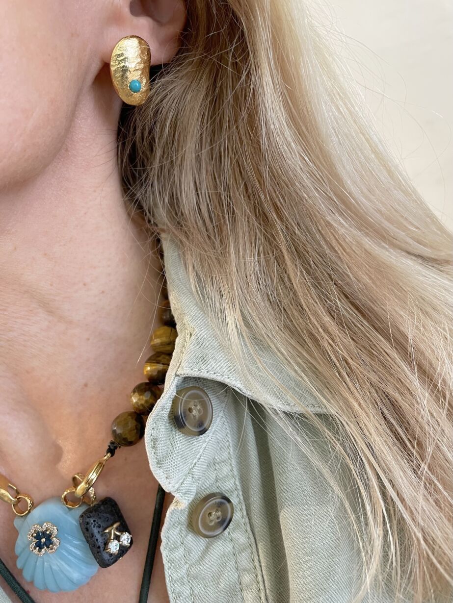 Gala earrings BO Turquoise by Sande Paris jewellry paris bijoux