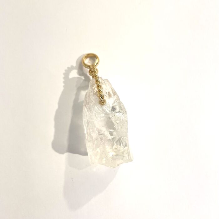 Pendant Rough Crystal pendentif Cristal brut by Sande Paris