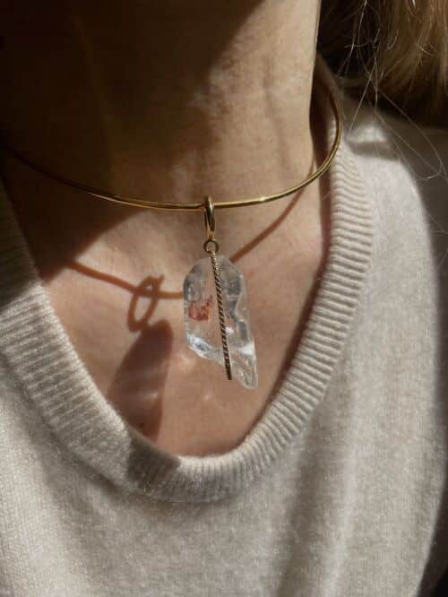 Pendentif Pendant CRYSTAL piece natural by SANDE PARIS.