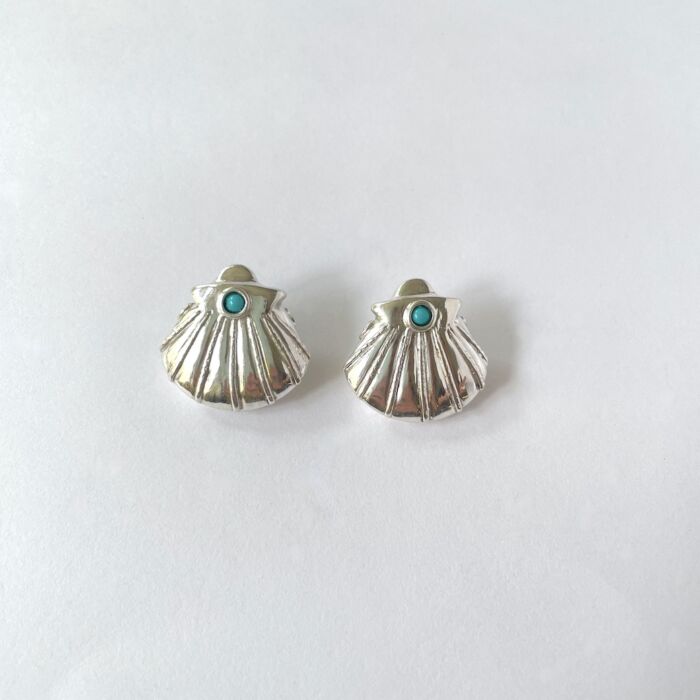 BO Earrings MY SECRET SHELL silver argent by SANDE PARIS bijoux jewel