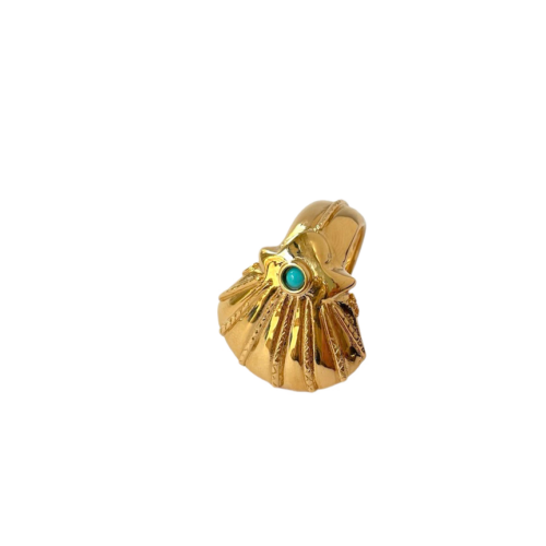 Bague Ring MY SECRET SHELL turquoise by SANDE PARIS Bijoux jewelry .