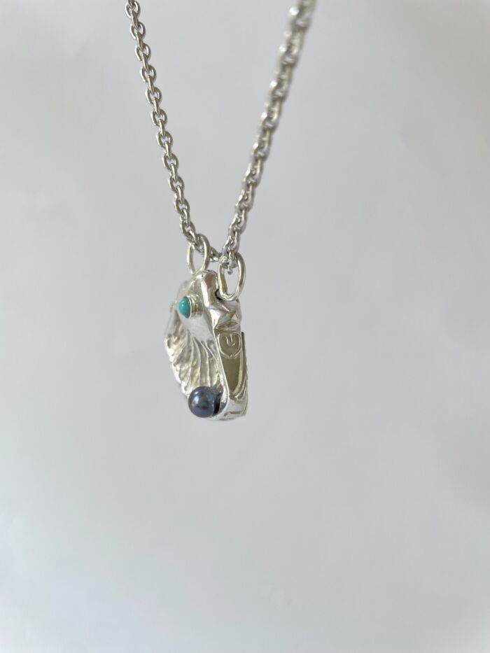 Necklace collier MY SECRET SHELL silver argent by SANDE PARIS bijoux jewel