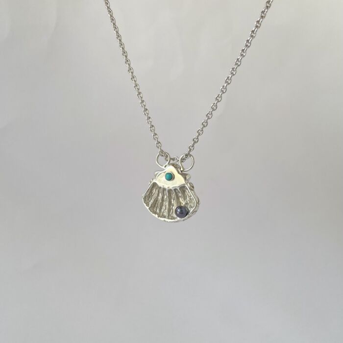 Necklace collier MY SECRET SHELL silver argent by SANDE PARIS bijoux jewel