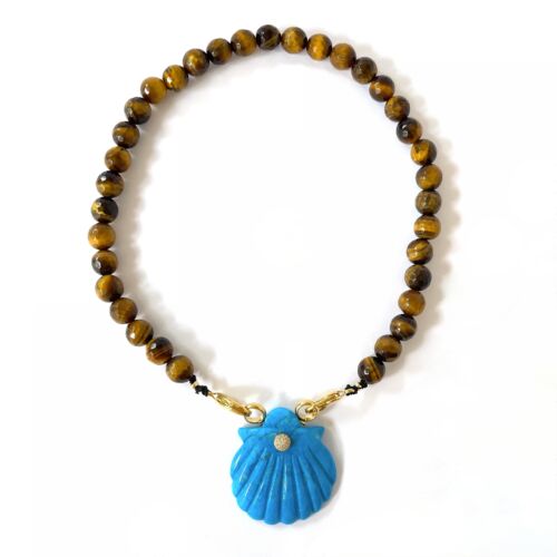 NAYA blue & tiger eye oeil de tigre by SANDE PARIS jewellery bijoux 2