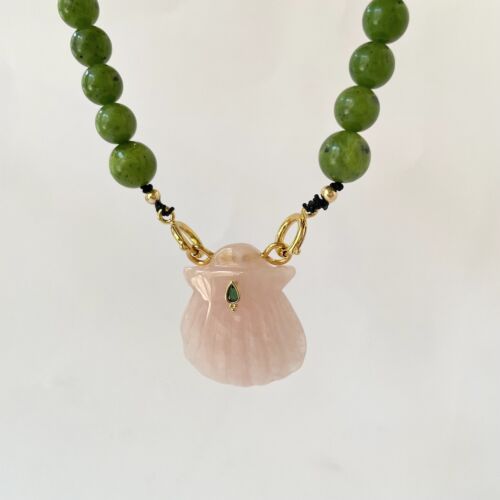 Neckalce NAYA Jade Pink by SANDE PARIS.