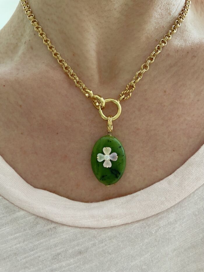 Pendentif Jodie Pendant Jade by SANDE PARIS.