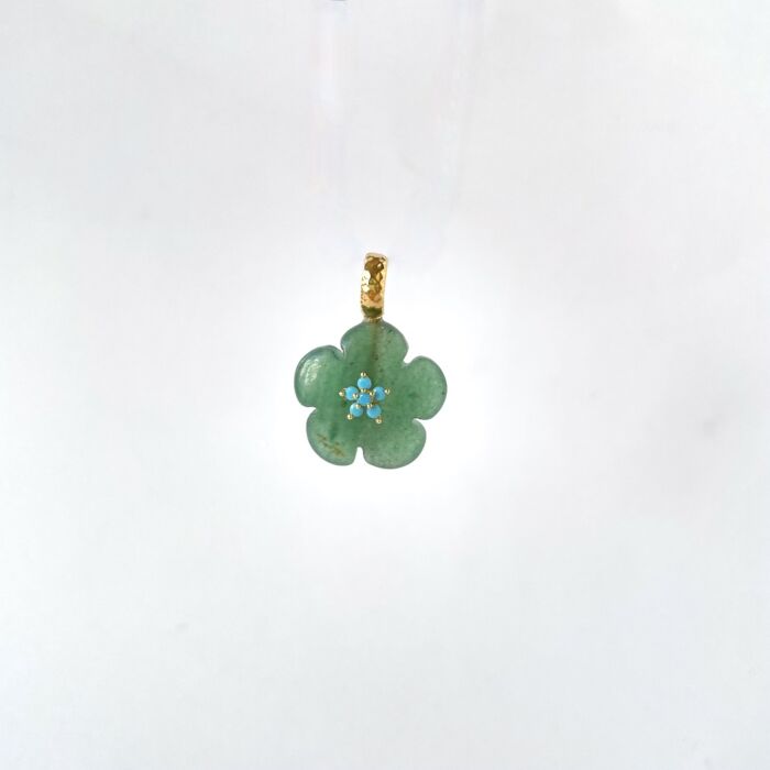 Pendentif Lucky Vert Green By SANDE PARIS.