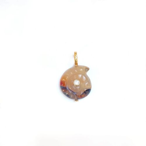 NINA ambre pendant pendentif agate by SANDE PARIS