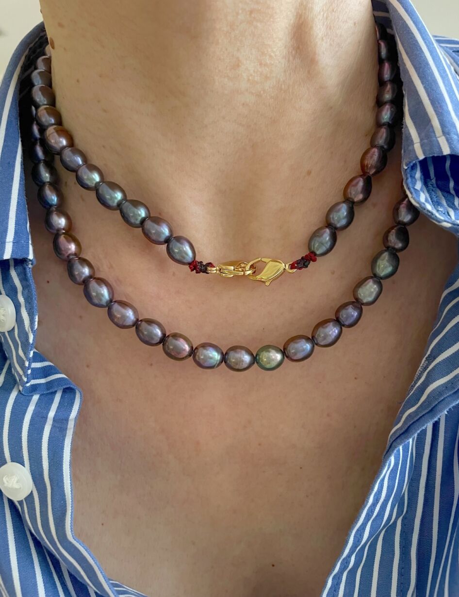 Necklace freshwater pearls NICOLE collier perles d'eau douce by SANDE PARIS