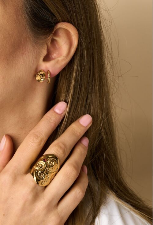 Earring Creole hoop YVAN by SANDE PARIS