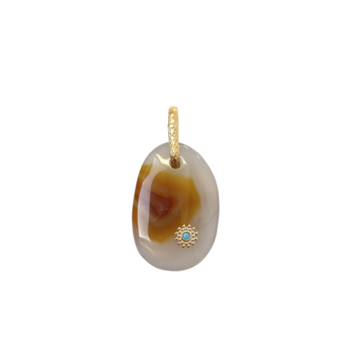 Pendentif Agate Miel