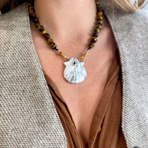 Necklace Naya White Tiger Eye