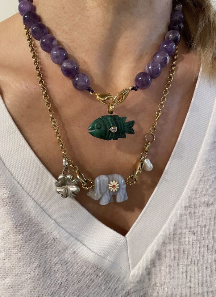 Collier Amethyste necklace Amethyst by Sande Paris. bijoux