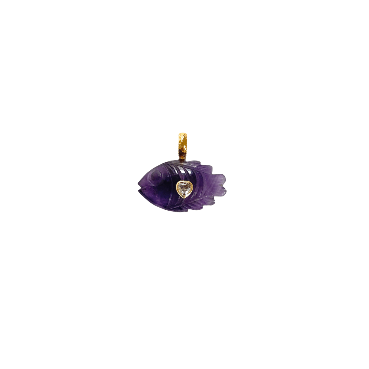 Pendant Fish Amethyst pendentif Poisson by SANDE PARIS