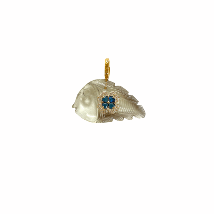Pendant Fish Citrine pendentif Poisson by SANDE PARIS