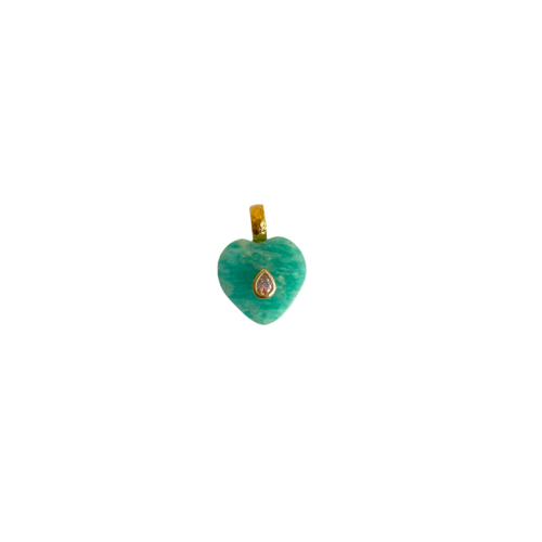 Pendentif Pendant Amazonite Blue Love by SANDE PARIS jewel
