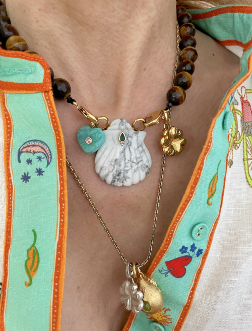 Pendentif Pendant Amazonite Blue Love by SANDE PARIS jewel