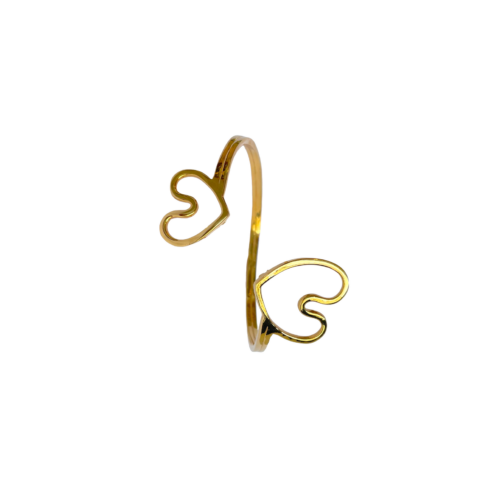 Bangle 2 hearts in Love Jonc 2 coeurs amoureux by SANDE PARIS