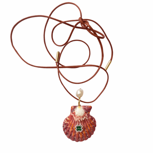 Long Necklace sea shell SELENA Sautoir coquillage by SANDE PARIS