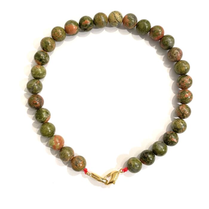 Collier Necklace Unakite by Sande paris bijoux  jewel