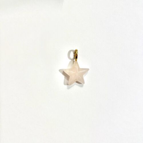 Pendentif Etoile Quartz Rose Pendant Star Pink Quartz by Sande Paris.