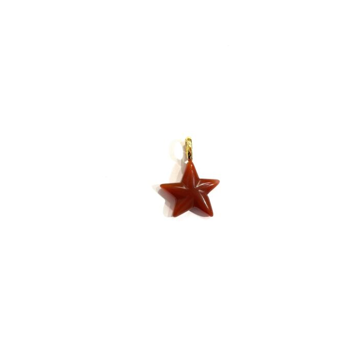 Pendentif etoile cornaline Pendant Star Carnelian by Sande Paris