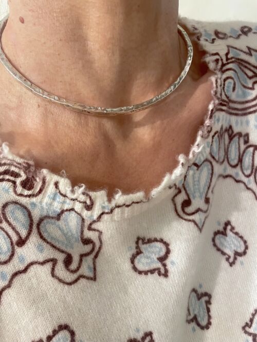 Torque Choker ANGELINA sterling silver Argent by Sande Paris
