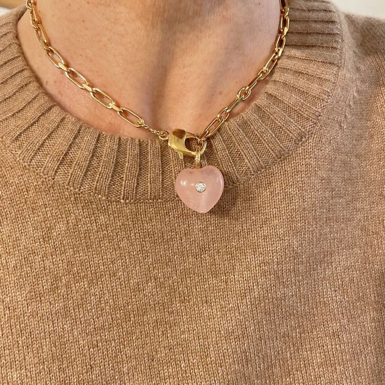 Pendentif Coeur Rose