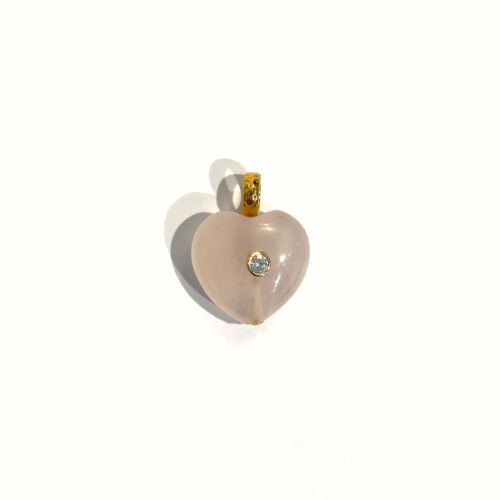 Pendentif Pendant Coeur Rose by Sande Paris. jewel