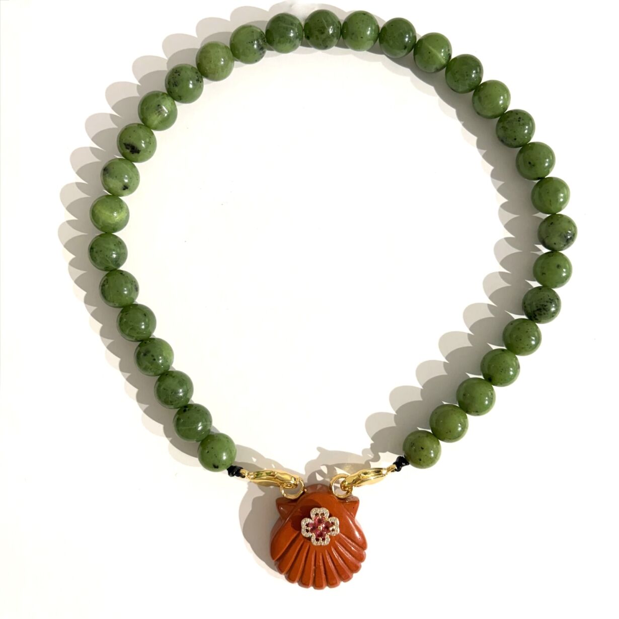 Collier Necklace Minorque Red Jasper Jaspe Rouge by Sande Paris