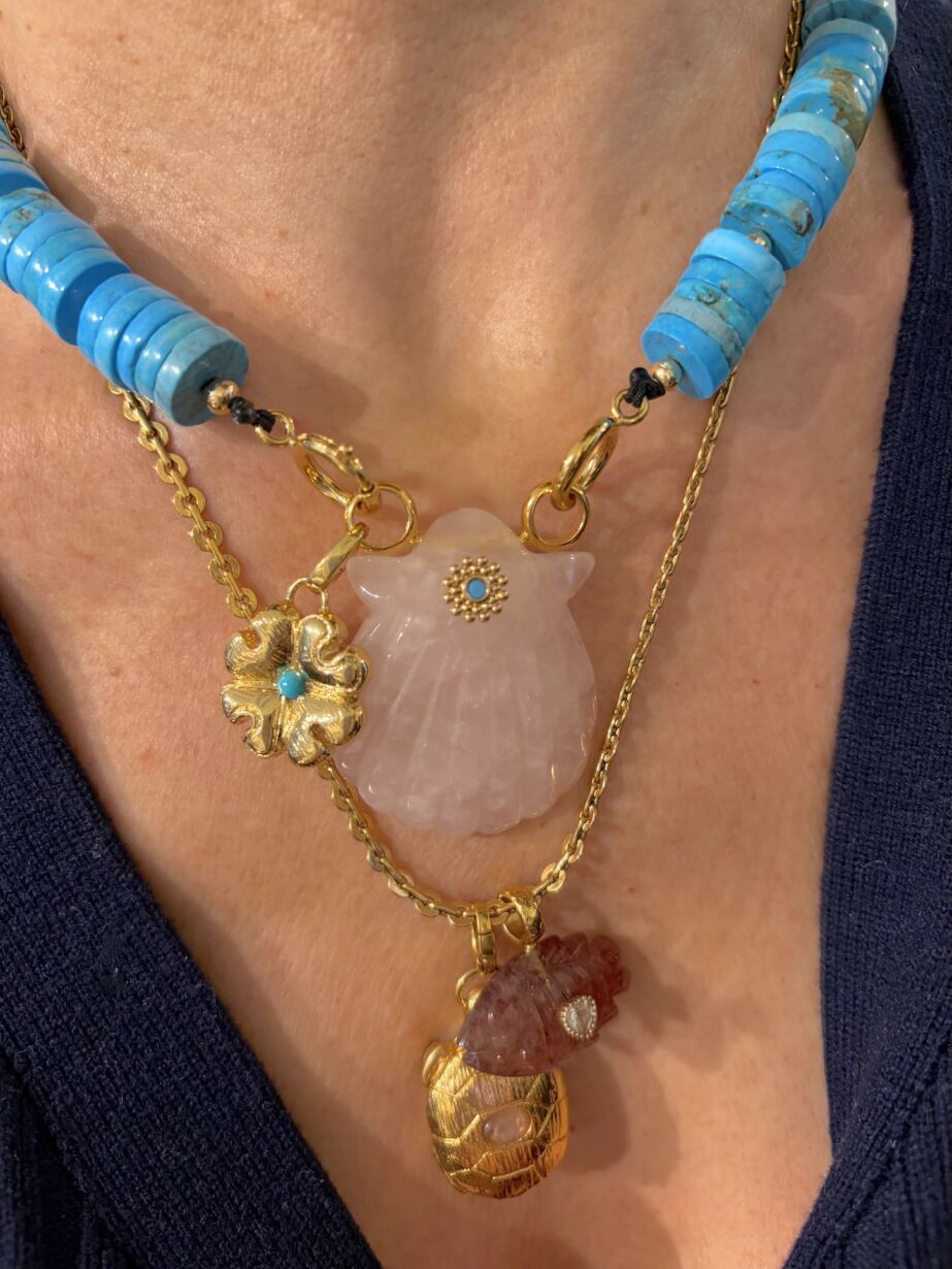 Pendant Pendentif My Lucky Love pierres stones by Sande Paris