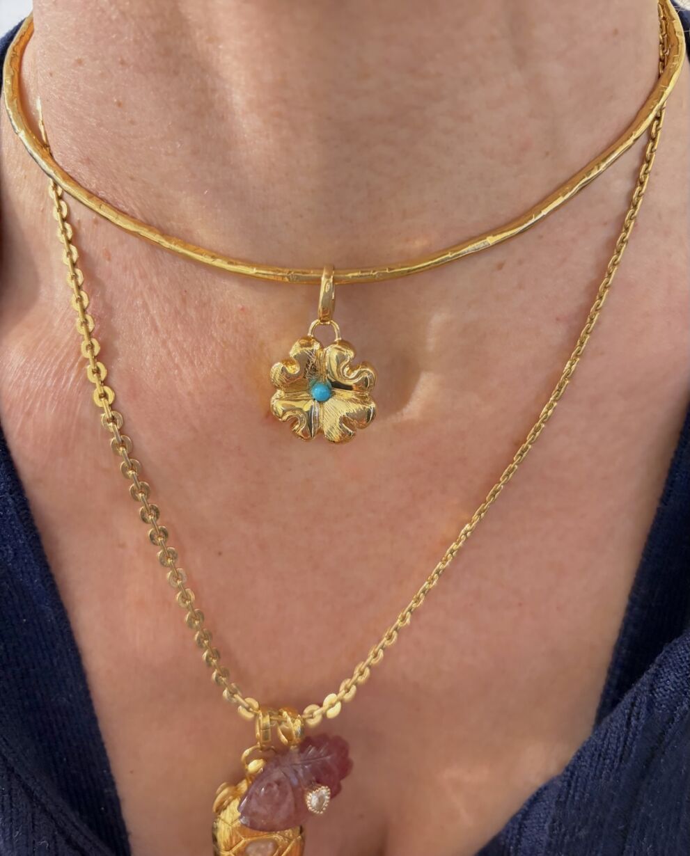 Pendant Pendentif My Lucky Love pierres stones by Sande Paris