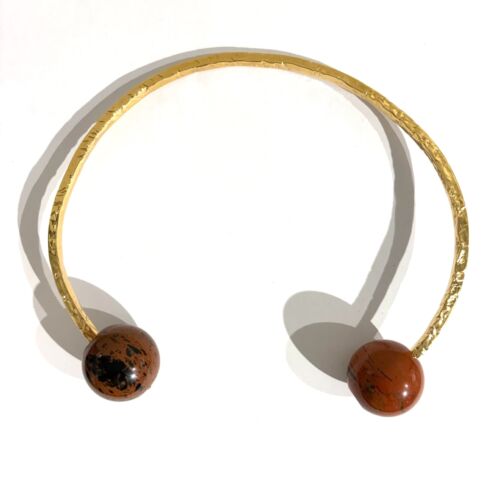 Torque Choker Angelina Bubble Red jasper by Sande Paris